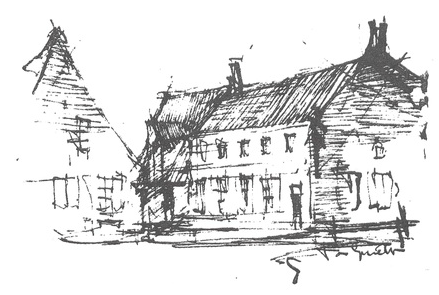 pentekening José Van Gucht (°1913 - +1980)